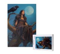 Jigsaw Puzzles for Adults 300 Piece Crow Jigsaw Puzzles for Adults with Gift Box 40x28 cm, Wooden Puzzle Woman Challenging Puzzle Games Home Decoration, for The Whole Family,p1323t