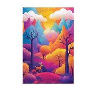 Jigsaw Puzzles for Adults 300 Piece Deer Large Puzzle Tree, Difficult Challenging Family Games for The Whole for Women, Wooden Jigsaws with Gift Box Packaging, Gifts for Men, Room Decor 38x26cm D-942