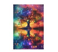 Jigsaw Puzzles for Adults 300 Piece Dream Large Puzzle Tree Of Life, Difficult Challenging Family Games for The Whole for Women, Wooden Jigsaws with Gift Box Packaging, Gifts for Women 38x26cm D-1236