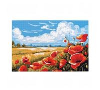 Jigsaw Puzzles for Adults 300 Piece Farm Large Puzzle Flower, Difficult Challenging Family Games for The Whole for Women, Wooden Jigsaws with Gift Box Packaging, Home Room Decor 38x26cm D-694