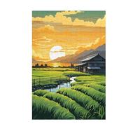 Jigsaw Puzzles for Adults 300 Piece Farm Large Puzzle Landscape, Difficult Challenging Family Games for The Whole for Women, Wooden Jigsaws with Gift Box Packaging, Gifts for Women 38x26cm D-1751