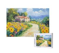 Jigsaw Puzzles for Adults 300 Piece Flower Jigsaw Puzzles for Adults with Gift Box 40x28 cm, Wooden Puzzle Rural Challenging Puzzle Games Home Decoration, for The Whole Family,p440t