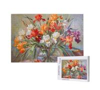 Jigsaw Puzzles for Adults 300 Piece Flower Jigsaw Puzzles for Adults with Gift Box 40x28 cm, Wooden Puzzle Plant Challenging Puzzle Games Home Decoration, for The Whole Family,p521t