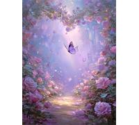 Jigsaw Puzzles for Adults 300 Piece Garden Butterfly Road, Jigsaws 300 pieces for adults Family Activity, Challenging puzzles Games, Colourful, Beautiful Decoration Puzzle