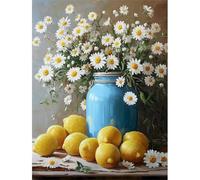 Jigsaw Puzzles for Adults 300 Piece jigsaw puzzles for Adult Educational Game Challenge Toy 300 Pieces Puzzle Challenging Games for The Whole for adults,Daisy Vase Lemon puzzle Gifts