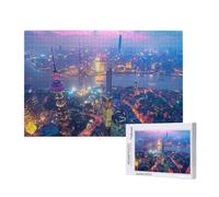 Jigsaw Puzzles for Adults 300 Piece Modern Jigsaw Puzzles for Adults with Gift Box 40x28 cm, Wooden Puzzle City Challenging Puzzle Games Home Decoration, for The Whole Family,p165t