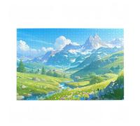 Jigsaw Puzzles for Adults 300 Piece Mountain Large Puzzle Landscape, Difficult Challenging Family Games for The Whole for Women, Wooden Jigsaws with Gift Box Packaging, Gifts for Women 38x26cm D-689