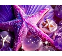Jigsaw Puzzles for Adults 300 Piece Purple Starfish, Jigsaws 300 pieces for adults Family Activity, Challenging puzzles Games, Colourful, Beautiful Decoration Puzzle