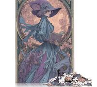 Jigsaw Puzzles for Adults 300 Piece Puzzle for Teenager Enchanted Elegance A Fantasy Fashion Illustration Jigsaw Puzzle Wooden Jigsaw Gift Suitable Family Friends Puzzles 300pcs (40x28cm)