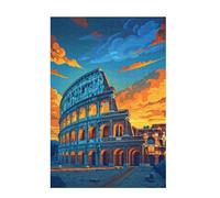 Jigsaw Puzzles for Adults 300 Piece Rome Large Puzzle Colosseum, Difficult Challenging Family Games for The Whole for Women, Wooden Jigsaws with Gift Box Packaging, Gifts for Women 38x26cm D-1146