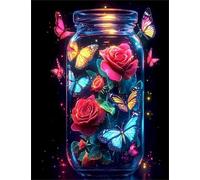 Jigsaw Puzzles for Adults 300 Piece Rose Butterfly, Jigsaws 300 pieces for adults Family Activity, Challenging puzzles Games, Colourful, Beautiful Decoration Puzzle