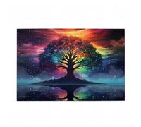 Jigsaw Puzzles for Adults 300 Piece Tree Of Life Large Puzzle Color, Difficult Challenging Family Games for The Whole for Women, Wooden Jigsaws with Gift Box Packaging, Gifts for Women 38x26cm D-640