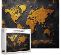 Jigsaw Puzzles for Adults 300 Piece World Map Difficult Impossible Puzzle Educational Games Improve Memory Stress Reliever with Poster Included Compact Box the any Occasion or Holiday C-1
