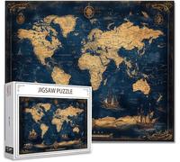 Jigsaw Puzzles for Adults 300 Piece World Map Difficult Impossible Puzzle Educational Games Improve Memory Stress Reliever with Poster Included Compact Box the any Occasion or Holiday H-2