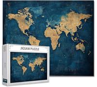 Jigsaw Puzzles for Adults 300 Piece World Map Difficult Impossible Puzzle Educational Games Improve Memory Stress Reliever with Poster Included Compact Box the any Occasion or Holiday L-8