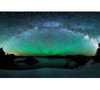 Jigsaw Puzzles for Adults 300 Pieces Beautiful Northern Lights in Iceland Green Aurora 38x26CM
