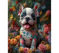 Jigsaw Puzzles for Adults 300 Pieces,Colored French Bulldogs puzzles for adults,Classic Educational Games DIY Handwork Puzzle for Home Decor Gift
