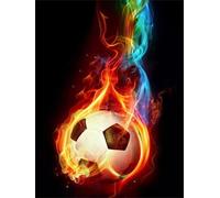 Jigsaw Puzzles for Adults 300 Pieces,Flame Football puzzles for adults,Classic Educational Games DIY Handwork Puzzle for Home Decor Gift