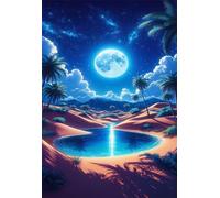 Jigsaw Puzzles for Adults 300 Pieces Impossible Hard Difficult Challenging Puzzles for Adults 300 Pieces Puzzle Moon Lake Beach