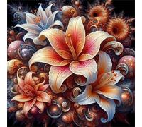 Jigsaw Puzzles for Adults 300 Pieces,Lily Flowers jigsaw Puzzle 14x14 inch Challenging puzzles,DIY Puzzles for Home Decoration,Family Puzzle Perfect for Game