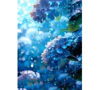 Jigsaw Puzzles for Adults 300 pieces,Rainy Day Hydrangeas puzzles for adults,Classic Educational Games DIY Handwork Puzzle for Home Decor Gift
