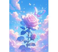 Jigsaw Puzzles For Adults 300 Pieces Shimmering Rose, Challenging jigsaw puzzles 300 pieces 16x11inch, Educational Game, Fun Activity for Home, for puzzle Lovers