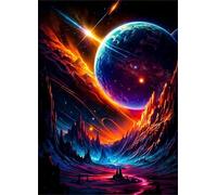 Jigsaw Puzzles for Adults 300 pieces,Space Earth Scenery puzzles for adults,Classic Educational Games DIY Handwork Puzzle for Home Decor Gift