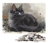 Jigsaw Puzzles for Adults 300 Pieces Whispering Leaves A Feline Tale Puzzles for Adults Creative Wooden Jigsaw Puzzles Challenging Game 300pcs (40x28cm)