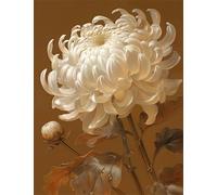 Jigsaw Puzzles for Adults 300 Pieces White Chrysanthemums, 40x28cm 300 pieces puzzles for adults, Educational Game Challenge Toy, Impossible Puzzle for Family Activity