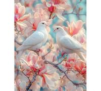 Jigsaw Puzzles for Adults 300 Pieces White Dove Flower, 40x28cm 300 pieces puzzles for adults, Educational Game Challenge Toy, Impossible Puzzle for Family Activity