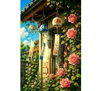 Jigsaw Puzzles for Adults 300 Pieces, Wind Chimes Eaves Puzzles for Adults 300 Pieces, Challenging Puzzle 20x15 inch, Interactive Puzzle Gift for Stress Selief and Relaxation