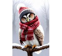 Jigsaw Puzzles for Adults 300, Puzzles for Adults Animal Owl Snow, Challenging Difficult Logic Puzzle, Puzzle 300 Pieces for Adult 15.6 x 11 inch