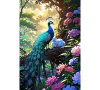 Jigsaw Puzzles for Adults 300, Puzzles for Adults Animal Peacock Flowers, Challenging Difficult Logic Puzzle, Puzzle 300 Pieces for Adult 15.6 x 11 inch