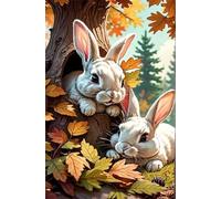 Jigsaw Puzzles for Adults 300, Puzzles for Adults Autumn Animal Rabbit, Challenging Difficult Logic Puzzle, Puzzle 300 Pieces for Adult 15.6 x 11 inch