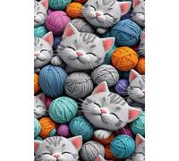 Jigsaw Puzzles for Adults 300, Puzzles for Adults Cartoon Cat, Challenging Difficult Logic Puzzle, Puzzle 300 Pieces for Adult 15.6 x 11 inch