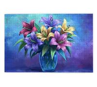 Jigsaw Puzzles for Adults 3000, 3000 Piece Jigsaw Puzzles for Adults, Challenging Wooden Jigsaws Puzzle for The Whole for Women, Puzzle for Home Wall Decor, Gifts for Women/Men, Theme: Lily, D-28