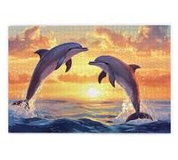 Jigsaw Puzzles for Adults 3000, 3000 Piece Jigsaw Puzzles for Adults, Challenging Wooden Jigsaws Puzzle for The Whole for Women, Puzzle for Home Wall Decor, Gifts for Women/Men, Theme: Dolphin, F-10