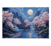 Jigsaw Puzzles for Adults 3000, 3000 Piece Jigsaw Puzzles for Adults, Challenging Wooden Jigsaws Puzzle for The Whole for Women, Puzzle for Home Decor, Gifts for Women, Theme: Cherry Blossoms, D-32