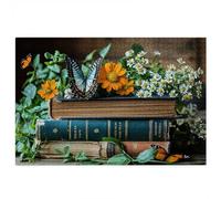 Jigsaw Puzzles for Adults 3000, 3000 Piece Jigsaw Puzzles for Adults, Wooden Puzzle Game for The Whole for Men, Magic Book Puzzle for Christmas Decorations, Gifts for Women, Flower Pattern, S-52