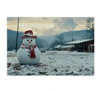 Jigsaw Puzzles for Adults 3000, 3000 Piece Jigsaw Puzzles for Adults, Wooden Puzzle Game for The Whole for Men, Snowman Puzzle for Christmas Decorations, Gifts for Women, Landscape Pattern, U-30