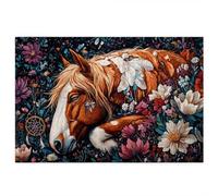 Jigsaw Puzzles for Adults 3000, 3000 Piece Jigsaw Puzzles for Adults, Wooden Puzzle Game for The Whole for Men, Horse Puzzle for Christmas Decorations, Gifts for Women, Theme: Flower Pattern, J-26