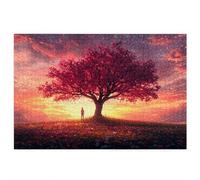 Jigsaw Puzzles for Adults 3000, 3000 Piece Jigsaw Puzzles for Adults, Wooden Puzzle Game for The Whole for Men, Sunset Puzzle for Christmas Decorations, Gifts for Women, Theme: Tree Pattern, J-6