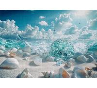 Jigsaw Puzzles for Adults 3000 Beach Impossible Jigsaw for Adults Educational Games Shell Puzzle 3000 Pieces Suitable Beginners and Girl Aged 14 up Also as Women and Men Beautiful Gifts 122x81cm C-877