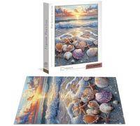 Jigsaw Puzzles for Adults 3000 Beach Jigsaw Puzzle, Family Puzzle Game Christmas Birthday Gifts, Shell Jigsaws Puzzles 3000 Pieces for Adults, Home Party Activity for Teenage Boys 14-16 Years B-6603