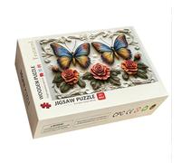 Jigsaw Puzzles for Adults 3000, Butterfly Jigsaw Puzzles, Gifts -11379 | Wooden, HD Printing, Perfect Fit, Colourful Box, Letter on the Back, With Full Accessories, Size: 122x81cm, Flower Pattern