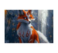 Jigsaw Puzzles for Adults 3000, Fox Jigsaws 3000 Pieces for Adults, Impossible Wooden Animales Jigsaw Puzzle for The Whole, Classic Challenging Puzzle Game for Decompression, Gifts for Women -2087