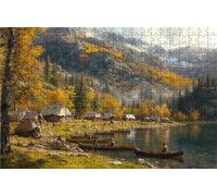 Jigsaw Puzzles for Adults 3000 Indians 3000 Piece Jigsaw Puzzles for Adults, Challenging Puzzle Educational Game for The Whole for Women Gifts for Men Wall Art Room Decor Boat 48 x 32 inch RXPT-8567