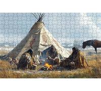 Jigsaw Puzzles for Adults 3000 Indians 3000 Piece Jigsaw Puzzles for Adults, Challenging Puzzle Educational Game for The Whole for Women Gifts for Men Room Decor Landscape 48x32 Inches RXPT-10657