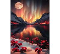 Jigsaw Puzzles for Adults 3000 Lake Aurora 48 x 31.9 inch, Puzzle Educational Games, 3000 Pieces for Adults Family Puzzle Game