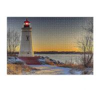 Jigsaw Puzzles for Adults 3000, Landscape Jigsaw Puzzles for Adults, Lighthouse Jigsaws Puzzle Game, Wooden Puzzle with Fine Packaging Box, Gift for Women, Christmas, Challenge High Difficulty G-98